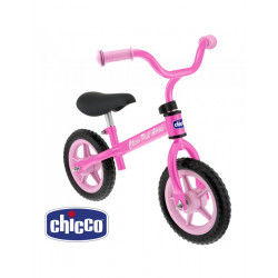 Chicco First Bike - Bicicleta sin pedales con sillín regulable, color rosa, 2-5 años