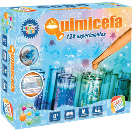 Juego científico de descubrimiento con 120 experimentos Quimicefa, CEFA.