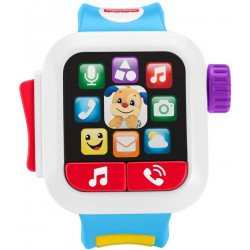 Fisher-Price Smartwatch hora de aprender, juguete en inglés con música y luz para niños + 6 meses (Mattel GMM44)