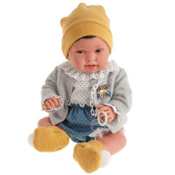 Muñeco Antonio Juan 40 cm - Pipo con chaqueta gris