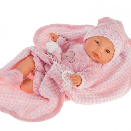 Muñeca Antonio Juan 37 cm - Bimba toquilla rosa