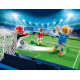 PLAYMOBIL Sports & Action Campo de Fútbol Maletín, con Soporte para Smartphone, a Partir de 5 Años