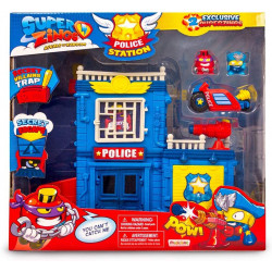 SuperZings - Estación de Policía con 2 Exclusivas Figuras y 1 Moto