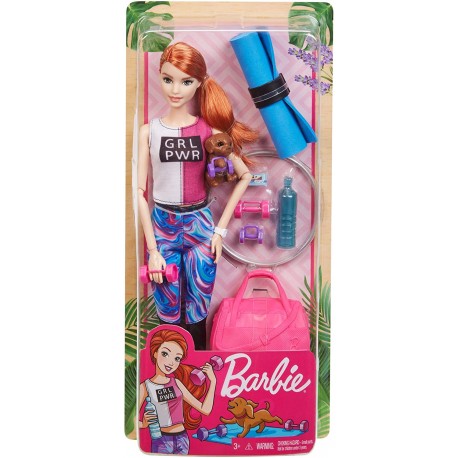 Barbie Bienestar, muñeca con ropa deportiva y accesorios