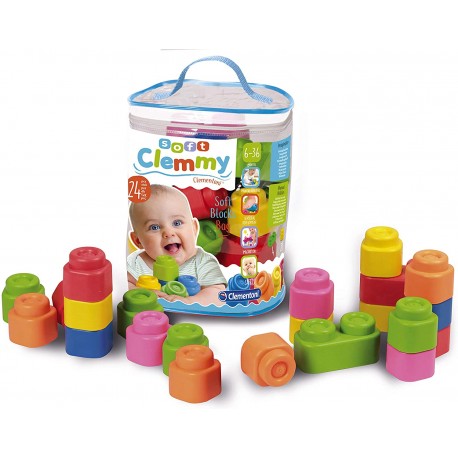 Clementoni-Soft Clemmy Bolsa de 24 Bloques