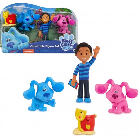 Set de cuatro figuras de los protagonistas de Blues Clues