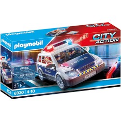 PLAYMOBIL- City Action Playset, Coche de Policía con Luces y Sonido, Multicolor (6920)