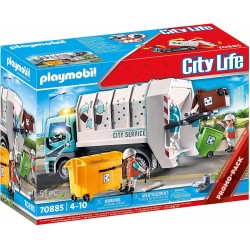PLAYMOBIL City Life 70885 Camión de basura con luces