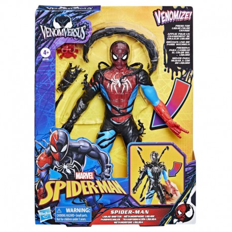 SPIDER-MAN Venom Versus Figura SPIDER-MAN Transformación Líquida